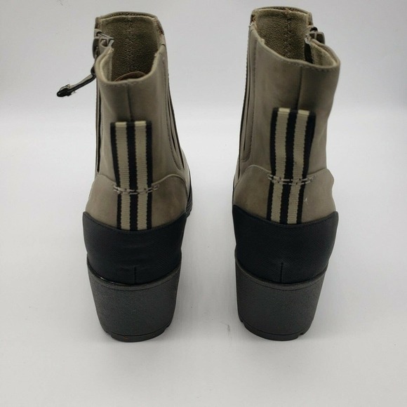 NEW Dr Scholls Level Best Boots ankle heeled booties Olive brown womens sz 8.5 - Picture 6 of 9